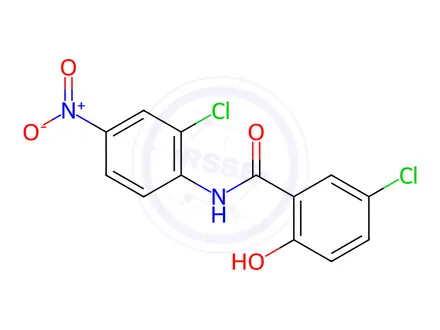 Chemical structure of Niclosamide Piperazine Salt