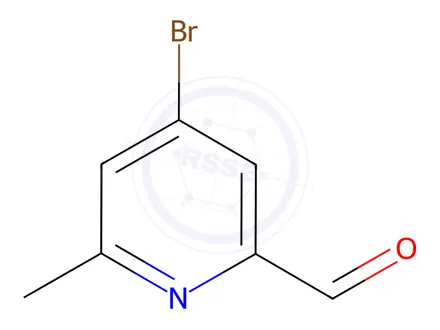 Chemical structure of 4-bromo-6-methyl-pyridine-2-carbaldehyde