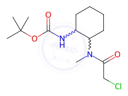 Chemical structure of tert-Butyl (2-(2-chloro-N-methylacetamido)cyclohexyl)carbamate