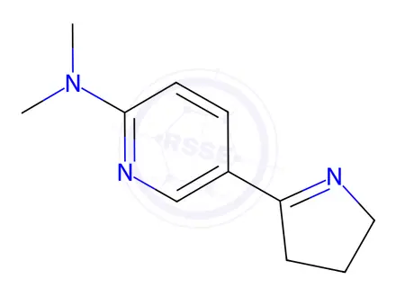 Chemical structure of 5-(3,4-Dihydro-2H-pyrrol-5-yl)-N,N-dimethylpyridin-2-amine