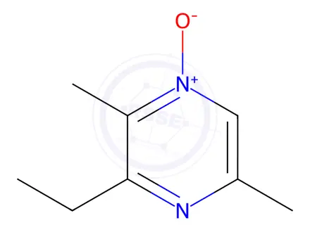 Chemical structure of Pyrazine, 3-ethyl-2,5-dimethyl-, 1-oxide (9CI)