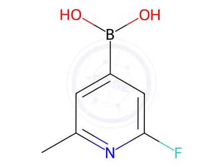 Chemical structure of 2-Fluoro-6-methylpyridin-4-yl Boronic Acid