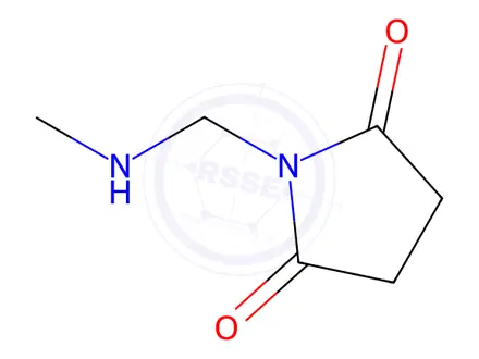 Chemical structure of 1-((Methylamino)methyl)pyrrolidine-2,5-dione