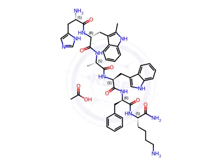 Chemical structure of Hexarelin Acetate