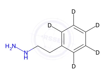 Chemical structure of Phenelzine-d5 Sulfate (phenyl-d5)