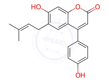 Chemical structure of Coumarin Impurity 25 (Inflacoumarin A)