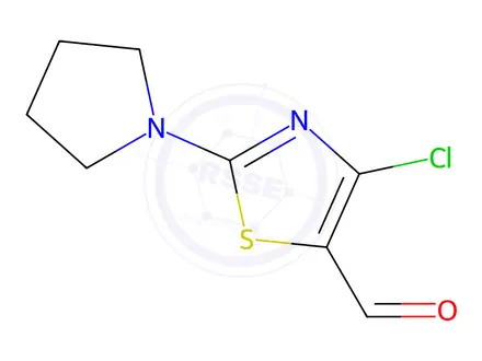 Chemical structure of 4-Chloro-2-(pyrrolidin-1-yl)thiazole-5-carbaldehyde