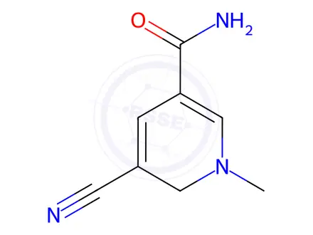 Chemical structure of Nicotinamide, 5-cyano-1,6-dihydro-1-methyl-(8CI)