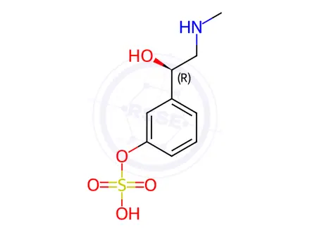 Chemical structure of Phenylephrine Hydrochloride Impurity 45 (Phenylephrine-3-O-sulfate)