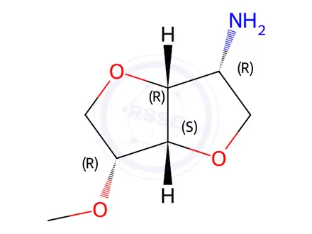 Chemical structure of D-Mannitol, 2-amino-1,4:3,6-dianhydro-2-deoxy-5-O-methyl-