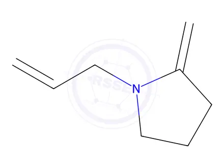 Chemical structure of Pyrrolidine, 2-methylene-1-(2-propenyl)-(9CI)