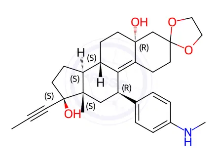 Chemical structure of Mifepristone Impurity 15