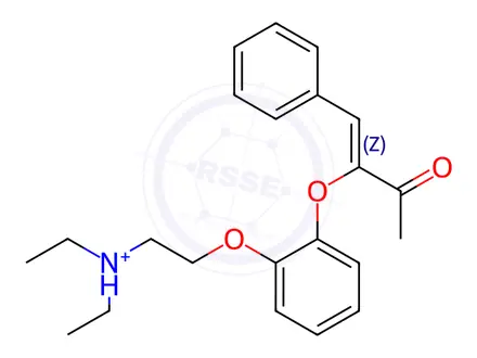 Chemical structure of 3-BUTEN-2-ONE, 3-(2-(2-(DIETHYLAMINO)ETHOXY)PHENOXY)-4-PHENYL-, CITRAT E (1:1), (