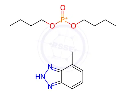Chemical structure of Phosphonic acid, dibutyl ester, polymer with 6(or 7)-methyl-1H-benzotriazole