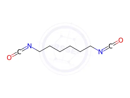 Chemical structure of Hexamethylene diisocyanate