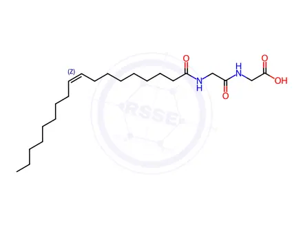 Chemical structure of Glycine, N-[(9Z)-1-oxo-9-octadecen-1-yl]glycyl-