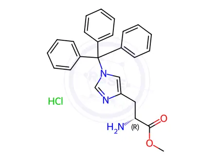 Chemical structure of H-D-His(1-Trt)-OMe · HCl