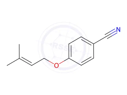 Chemical structure of Benzonitrile, 4-[(3-methyl-2-butenyl)oxy]-(9CI)