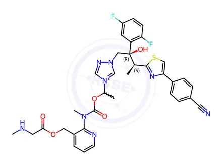 Chemical structure of Isavuconazonium Sulfate Impurity 38 Monomer