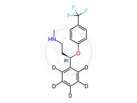 Chemical structure of (R)-Fluoxetine-d5 Hydrochloride