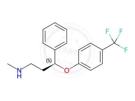 Chemical structure of (S)-Fluoxetine Hydrochloride