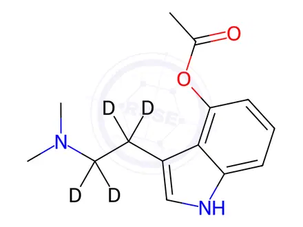 Chemical structure of O-Acetyl Psilocin-d4 Fumarate
