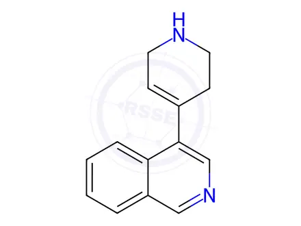 Chemical structure of 4-(1,2,3,6-tetrahydropyridin-4-yl)isoquinoline hydrochloride