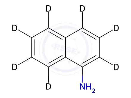 Chemical structure of 1-Aminonaphthalene-[D7]