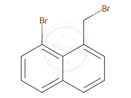Chemical structure of Naphthalene, 1-bromo-8-(bromomethyl)-