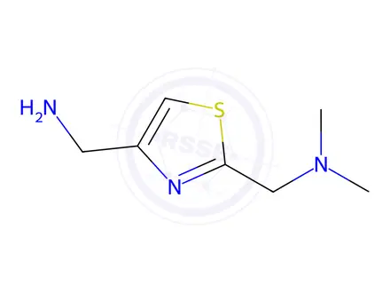 Chemical structure of N-{[4-(Aminomethyl)-1,3-thiazol-2-yl]methyl}-N,N-dimethylamine Dihydrochloride