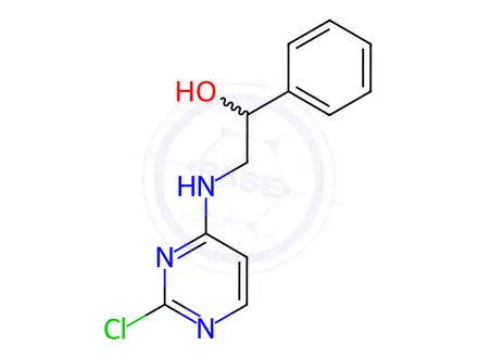 Chemical structure of 2-((2-Chloropyrimidin-4-yl)amino)-1-phenylethan-1-ol