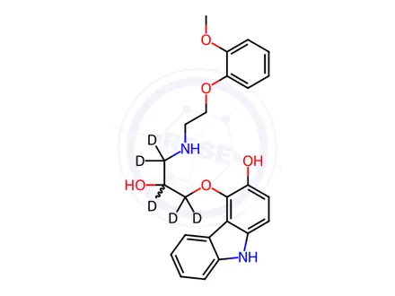 Chemical structure of 3-Hydroxy Carvedilol-d5