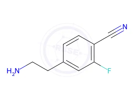 Chemical structure of Benzonitrile, 4-(2-aminoethyl)-2-fluoro-(9CI)