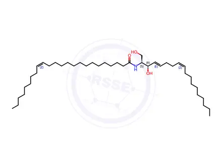 Chemical structure of C24:1 Ceramide (d18:2(4E,8Z)/24:1(15Z))
