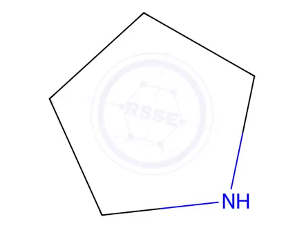 Chemical structure of Pyrrolidine