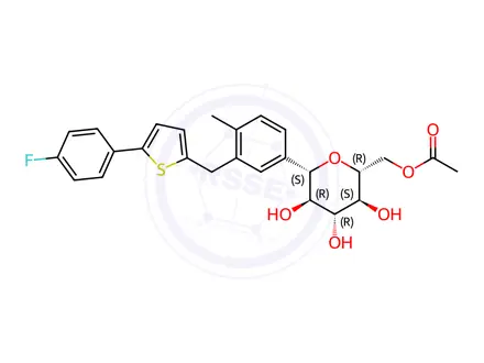 Chemical structure of Canagliflozin Monoacetyl Impurity