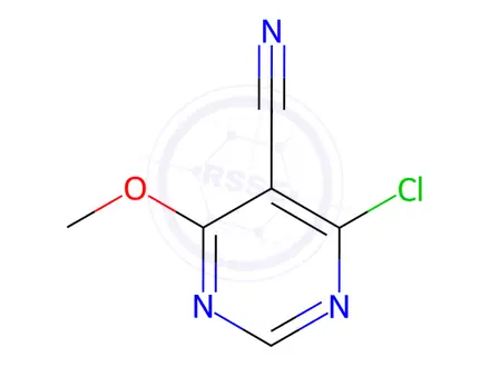 Chemical structure of 4-Chloro-6-methoxypyrimidine-5-carbonitrile