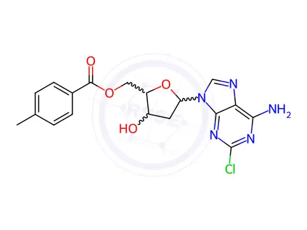 Chemical structure of Cladribine 5`-(4-Methylbenzoate)Impurity