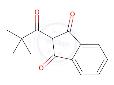 Chemical structure of Pindone in acetonitrile
