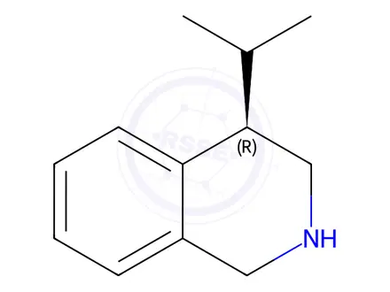 Chemical structure of Isoquinoline, 1,2,3,4-tetrahydro-4-(1-methylethyl)-, (4R)-(9CI)