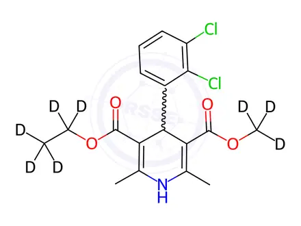 Chemical structure of rac Felodipine-d8