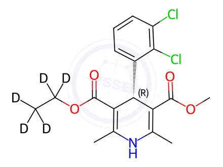 Chemical structure of (R)-(+)-Felodipine-d5