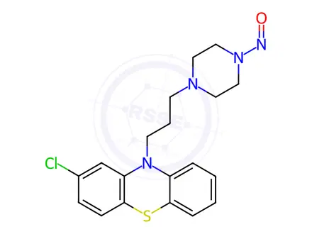 Chemical structure of Prochlorperazine Impurity 13 (N-Nitroso Prochlorperazine Impurity 3)