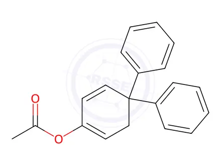 Chemical structure of Acetic acid 4,4-diphenyl-1,5-cyclohexadienyl ester