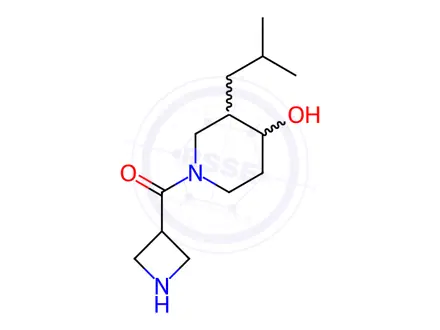 Chemical structure of Azetidin-3-yl(4-hydroxy-3-isobutylpiperidin-1-yl)methanone
