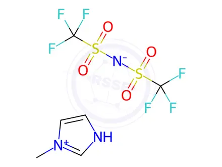 Chemical structure of 1-Methylimidazolium Bis(trifluoromethanesulfonyl)imide