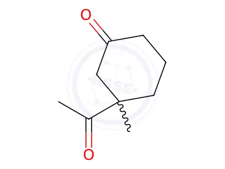 Chemical structure of Cyclohexanone, 3-acetyl-3-methyl-(9CI)