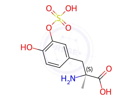 Chemical structure of Alpha-methyldopa-mono-O-sulfate