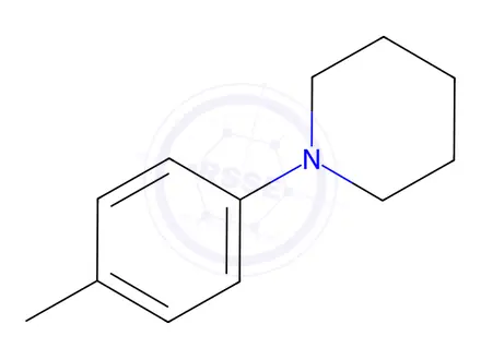 Chemical structure of Piperidine, 1-(4-Methylphenyl)-