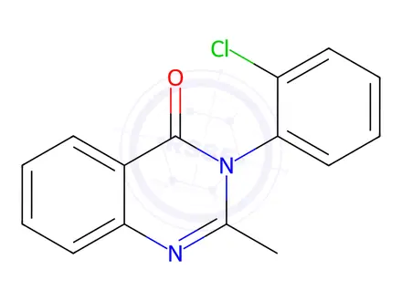 Chemical structure of Mecloqualone